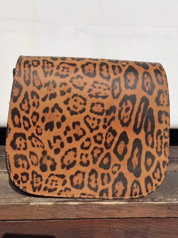 ΔΕΡΜΑΤΙΝΗ ΧΕΙΡΟΠΟΙΗΤΗ ΤΣΑΝΤΑ 0Τ1 ANIMAL PRINT BROWN