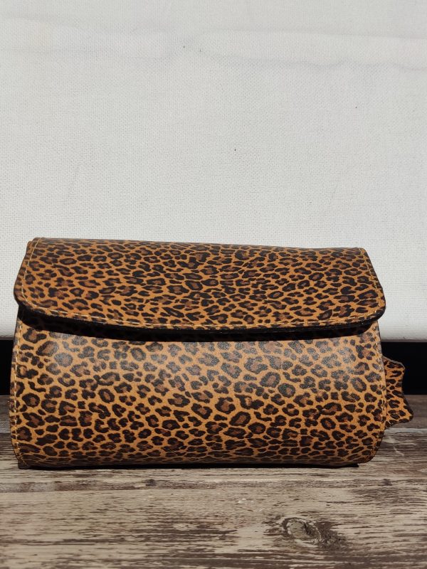 ΔΕΡΜΑΤΙΝΟ ΧΕΙΡΟΠΟΙΗΤΟ ΒΑΡΕΛΑΚΙ Τ 012 ANIMAL PRINT ΚΑΦΕ